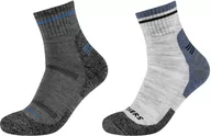 Skarpetki sportowe męskie - Skechers 2PPK Men Trail Wool Quarter Socks SK42052-9300 Rozmiar: 43-46 - miniaturka - grafika 1