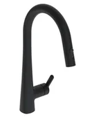 Baterie kuchenne - Hansa Designo - Bateria zlewozmywakowa z wyciąganą wylewką, czarny mat 5136228333 - miniaturka - grafika 1