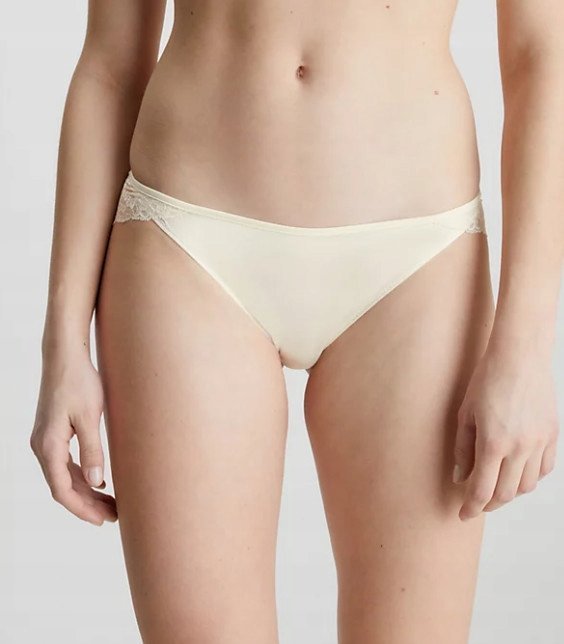 CALVIN KLEIN DAMSKIE MAJTKI KORONKOWE ECRU Z KOKARDKĄ S 0Z6C4_G* TIA