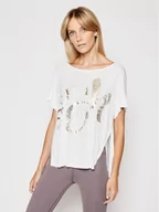 Koszulki i topy damskie - Deha T-Shirt B44251 Biały Loose Fit - miniaturka - grafika 1