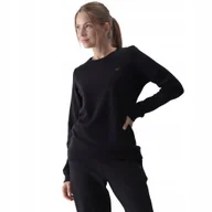 Bluzy damskie - Bluza Dresowa 4F Nierozpinana Bez Kaptura Czarna Crewneck Roz. S - miniaturka - grafika 1