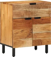 Szafki nocne - vidaXL Fajny przemysłowy stolik nocny Brązowy, czarny - miniaturka - grafika 1