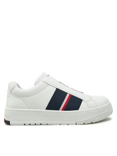 Tommy Hilfiger Sneakersy Low Cut Sneaker T3X9-33858-1355 S Biały - Buty dla chłopców - miniaturka - grafika 1