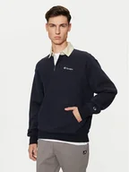 Bluzy męskie - Champion Bluza 220708 Granatowy Relaxed Fit - miniaturka - grafika 1