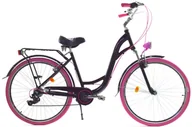 Rowery - Dallas Bike City Alu 28 cali Damski Czarny z różem - miniaturka - grafika 1