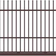 Ogrodzenia - Polbram Brama przesuwna Majorka 5x1,5 m prawa brązowa - miniaturka - grafika 1