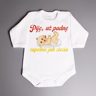 Piję, aż padnę zupełnie jak ciocia - body niemowlęce - Body - miniaturka - grafika 2