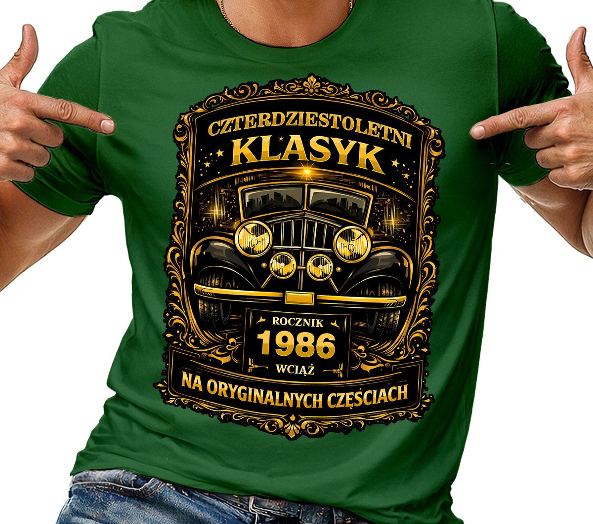 KOSZULKA MĘSKA NA 40 URODZINY ŚMIESZNA KLASYK ROCZNIK PREZENT L