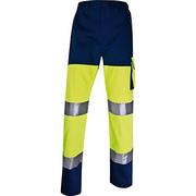 Odzież robocza - Delta Plus Ostrzegawcze spodnie robocze Panostyle z poliestru i bawełny kolor żółto-granatowy rozmiar XXL PHPA2JMXX PHPA2JMXX - miniaturka - grafika 1