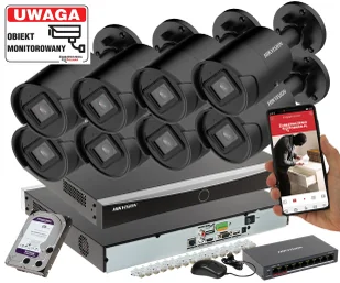 Monitoring HIKVISION 8 kamer DS-2CD2083G2-IU 8mpx Analityka Filtrowanie Acusense + Switch PoE - Zestawy do monitoringu - miniaturka - grafika 1