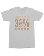 Koszulki i topy damskie - Koszulka dla psiarza 70% bawełna 30% sierść Pies Psia Śmieszna Szara L - miniaturka - grafika 1