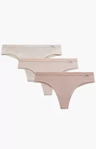3-pack figi damskie brazil 3CLP-005-ECRC/BEZ/PUD, Kolor beżowo-różowo-ecru, Rozmiar M, ATLANTIC - Primodo.com - Majtki damskie - miniaturka - grafika 1