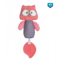 Canpol babies Canpol Pluszowa zabawka z piszczkiem i gryzakiem Pastel Friends Koral - Gryzaki dla dzieci - miniaturka - grafika 1