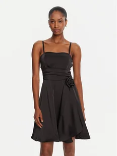 Rinascimento Sukienka koktajlowa CFC0125219003 Czarny Slim Fit - Sukienki - miniaturka - grafika 1