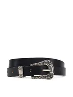 Paski - ONLY Pasek Damski Onlty Slim Leather Wester Jeans Belt Acc 15338269 Czarny - miniaturka - grafika 1