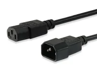 Kable komputerowe i do monitorów - Equip 112100 kabel zasilające Czarny 1,8 m C14 panel C13 panel - miniaturka - grafika 1