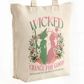 Torby męskie - Torba bawełniana Premium Wicked For Good Oz Elphaba Glinda Dla Fanów - miniaturka - grafika 1