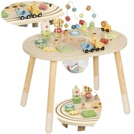 Zabawki interaktywne dla dzieci - TOOKY TOY Drewniany Stolik Aktywności Safari - miniaturka - grafika 1