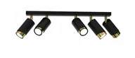 Lampy sufitowe - EWILIGHT Lampa sufitowa regulowana listwa tuba eye 5xGU10 czarny/złoty - miniaturka - grafika 1