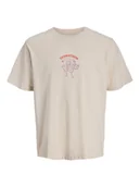 Koszulki męskie - Jack & Jones T-Shirt Spongebob 12286631 Beżowy Relaxed Fit - miniaturka - grafika 1