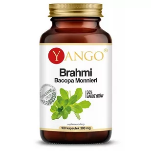 Yango, ul. Granitowa 3 14, 02-681 Warszawa Brahmi (bakopa) - ekstrakt 50% bakozydów - 100 kaps Yango 42E9-4259F - Zdrowa żywność - miniaturka - grafika 1