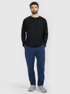 Spodnie sportowe męskie - 4F Spodnie dresowe męskie - granatowe M - miniaturka - grafika 1