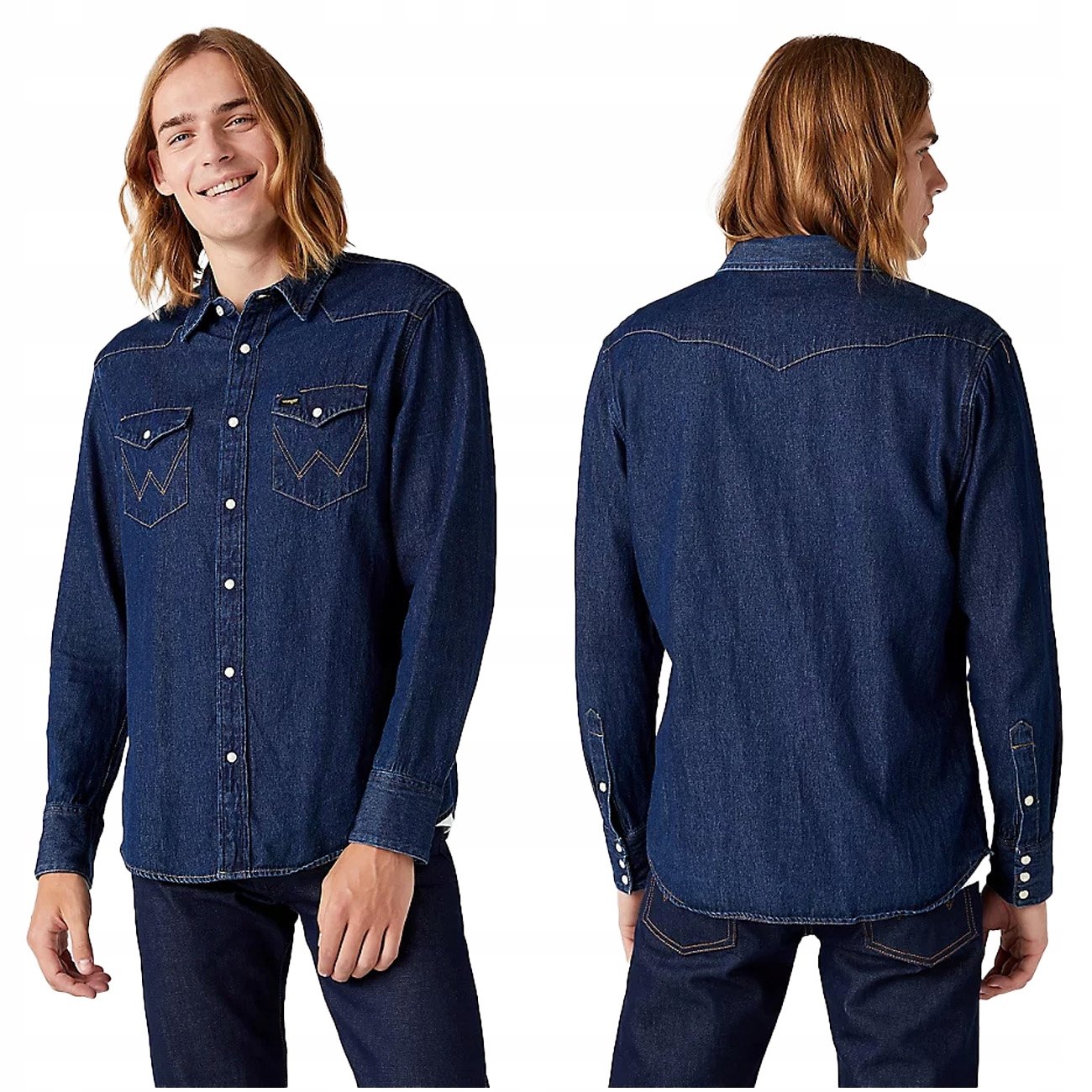 Wrangler 27MW Męska Koszula Jeansowa Jeans L