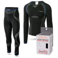 Spodnie narciarskie - Bielizna termoaktywna męska BRUGI zestaw koszulka + spodnie narty góry bieganie - miniaturka - grafika 1