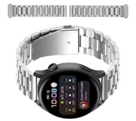 Akcesoria do smartwatchy - Bizon Pasek ze stali nierdzewnej Strap Watch Aura 18 mm do smartwatcha, srebrny - miniaturka - grafika 1