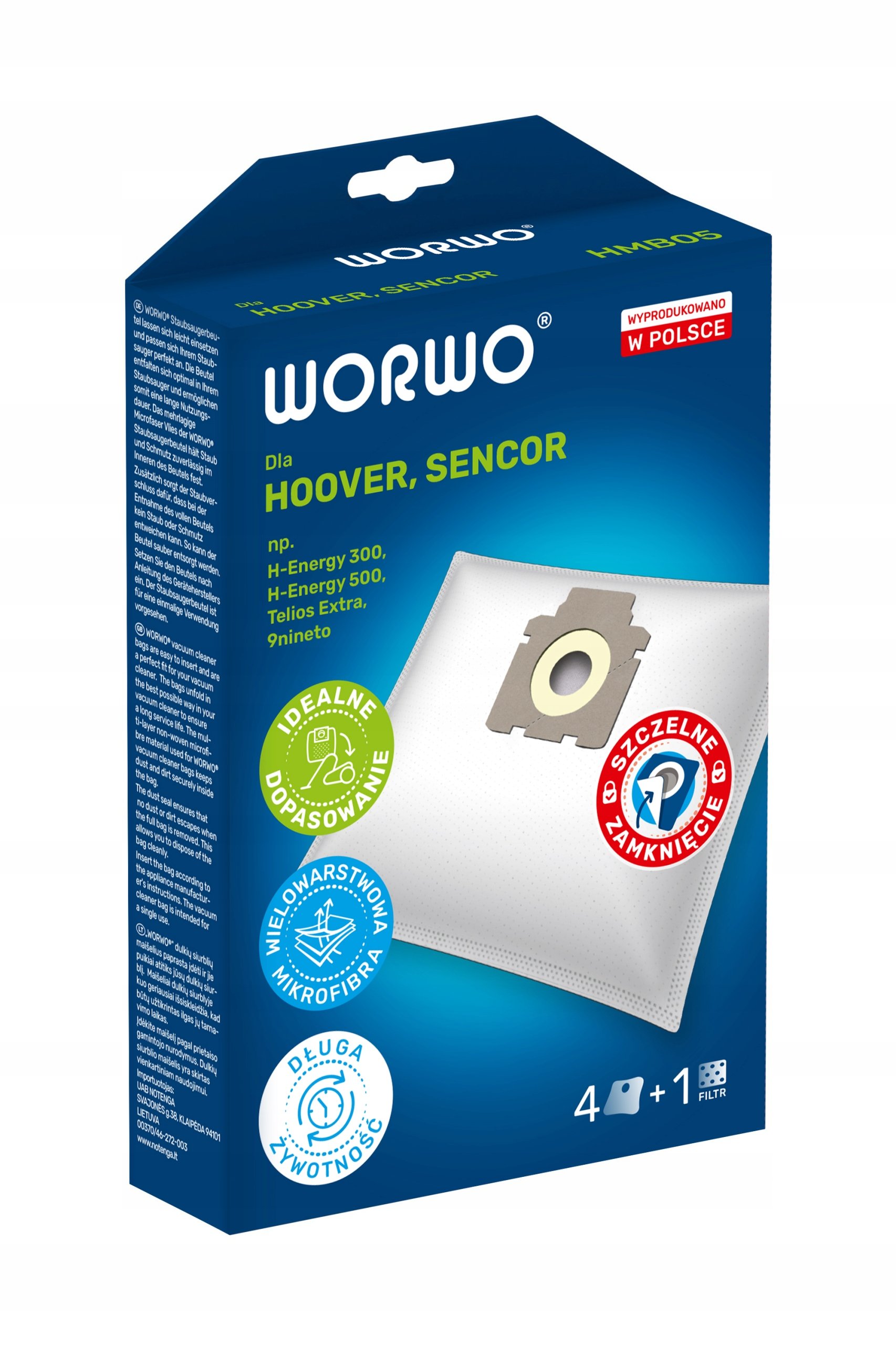 24X Worki Do ODKURZACZa Hoover H-energy 300 HE310HM 011