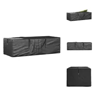Pokrowce na meble ogrodowe - vidaXL Pokrowiec na choinkę czarny 135x40x55 cm polietylen - Pokrowce ochronne na meble ogrodowe - miniaturka - grafika 1