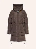 Płaszcze damskie - Parajumpers Płaszcz Puchowy Long Bear Z Odpinanym Kapturem braun - miniaturka - grafika 1