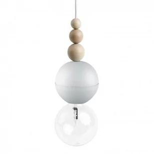 Loft Bala biała strukturalna lampa wisząca KOLOROWE KABLE - Lampy sufitowe - miniaturka - grafika 1