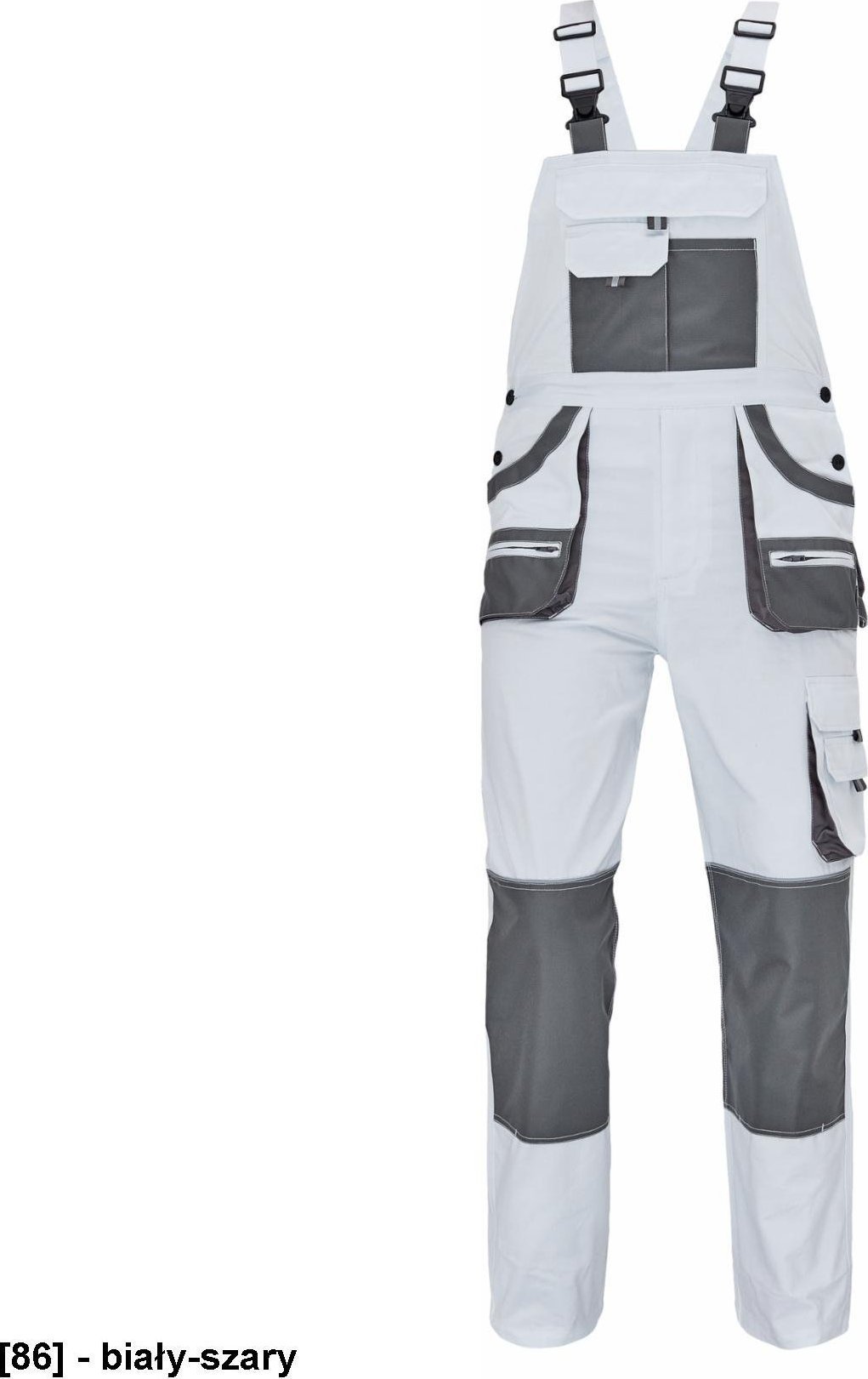 CERVA FF HANS - ogrodniczki - biały-szary 64