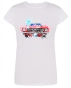 Koszulki i topy damskie - T-Shirt damski nadruk kolorowy MUSTANG r.L - miniaturka - grafika 1