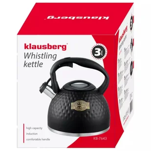 KLAUSBERG KB-7643 CZAJNIK STALOWY Z GWIZDKIEM 3L  - Czajniki na gaz - miniaturka - grafika 10