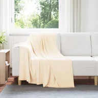 Narzuty - vidaXL Koce narzutowe 6 pcs Kremowy 170 x 130 cm Polar - miniaturka - grafika 1