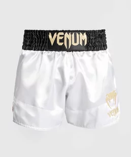 Venum Spodenki Muay Thaï Classic Shorts Black/White/White - Spodnie sportowe męskie - miniaturka - grafika 1