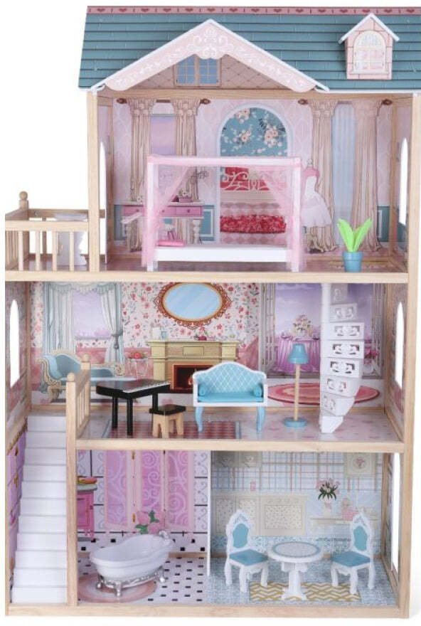Gerardos toys Gerardo's Toys drewniany domek dla lalek z oświetleniem LED Emily GT61241 4743345612410
