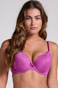 Hunkemöller Wyściełany biustonosz push-up z fiszbinami Marine Fioletowy - Biustonosze - miniaturka - grafika 1