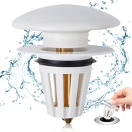 Korki do umywalek - Ceramiczny korek spustowy z filtrem zapobiegającym zatykaniu się zlewu - A - miniaturka - grafika 1