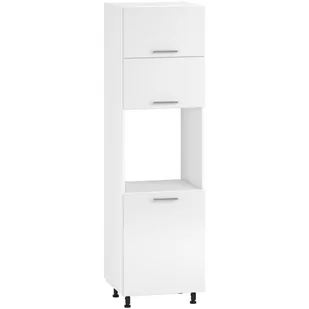 Szafka Dolna Wysoka Słupek Pod Zabudowę Piekarnika 3 Drzwi 60 cm DP-60/214 Biały / Biały Połysk Vento Halmar Biały - Szafki kuchenne - miniaturka - grafika 1