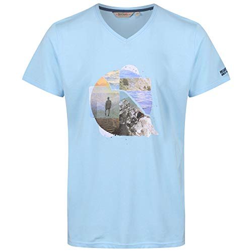 Regatta Męska koszulka Calton Coolweave z dekoltem w serek (1 szt.)