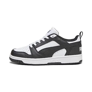 Młodzieżowe sneakersy Rebound V6 Lo PUMA White Black - Buty trekkingowe dziecięce - miniaturka - grafika 1