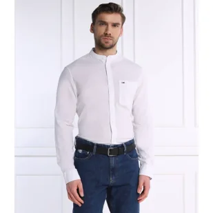 Tommy Jeans Koszula MAO LINEN BLEND | Regular Fit | z dodatkiem lnu - Koszule męskie - miniaturka - grafika 1