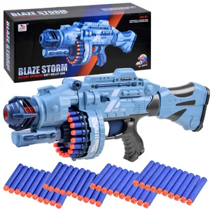 Pistolet wyrzutnia BLASTER naboje 40 szt ZA3796 - Zabawki militarne - miniaturka - grafika 1