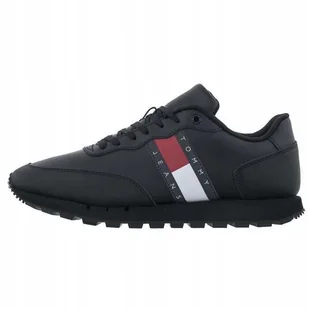 Tommy Jeans Leather Runner Ess EM0EM00898-0GK 42 - Buty sportowe męskie - miniaturka - grafika 1