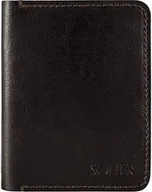 Portfele - Solier Cienki skórzany męski portfel SOLIER SLIM BRĄZ RACHEL - miniaturka - grafika 1