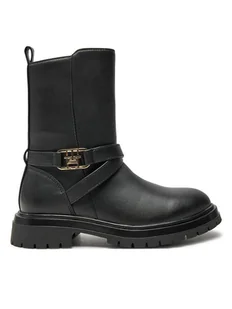 Tommy Hilfiger Botki T3A5-33574-1351 M Czarny - Buty dla chłopców - miniaturka - grafika 1