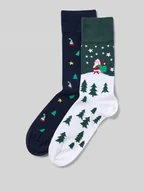 Skarpetki męskie - Skarpety z prążkowanym wykończeniem - miniaturka - grafika 1